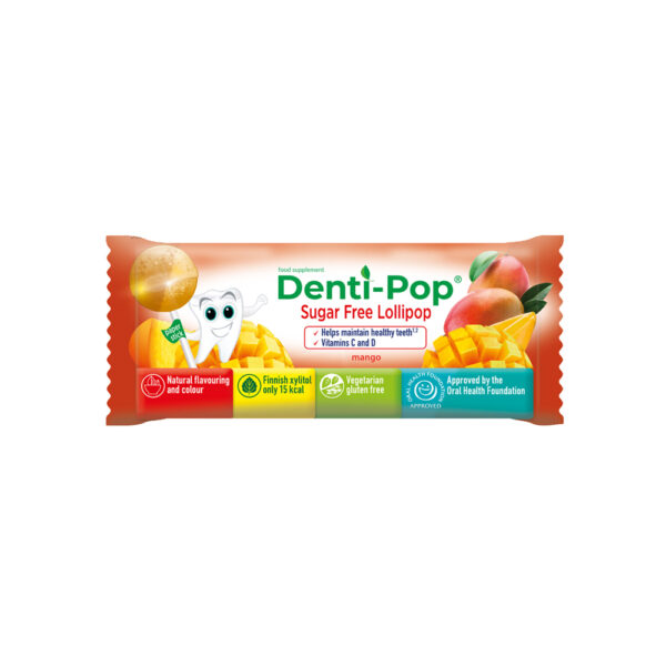 Denti-Pop Sugar Free Lollipop Mango with vitamins C i D